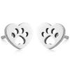 Aretes-Topitos-Huella-Corazon-Plateado