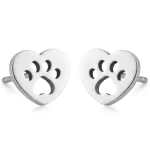 Aretes-Topitos-Huella-Corazon-Plateado