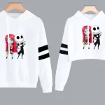 Buzo buso hoodies blanco pareja Jack & Sally