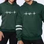 Buzo buso saco hoodies pareja con frase café