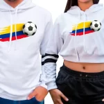 Buzo saco hoodie pareja seleccion Colombia