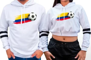 Buzo saco hoodie pareja seleccion Colombia