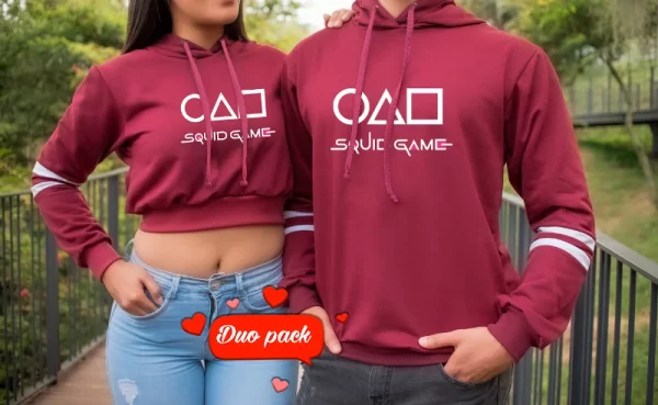 Buzo saco hoodies pareja Juego del calamar