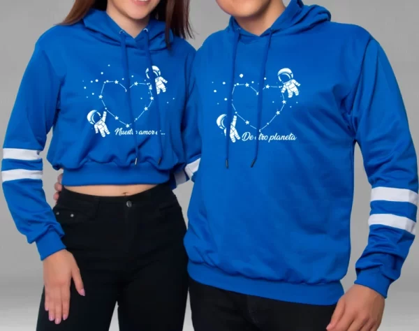 Buzo saco hoodies parejas constelación