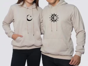 Buzo saco hoodies parejas sol y luna