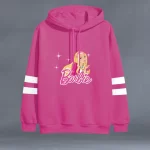 Buzo sudadera Barbie fucsia franjas blancas