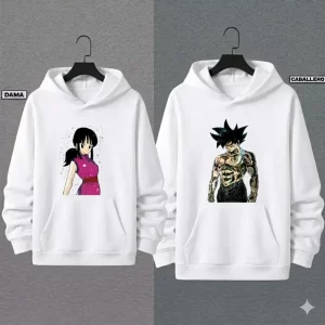 Buzos-con-Capota-Pareja-Goku-y-Milk