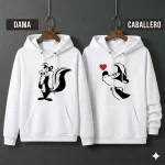 Buzos con Capota Pareja Pepe le Pew Enamorado