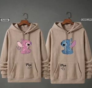 Buzos-con-Capota-Pareja-Stitch-Angel