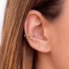 Set aretes adhara dorados K251 1