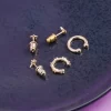 Set aretes adhara dorados K251 2