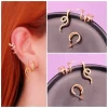 Set aretes serpientes dorados K392 2