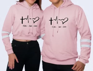 buzo saco hoodies pareja fe esperanza y amor