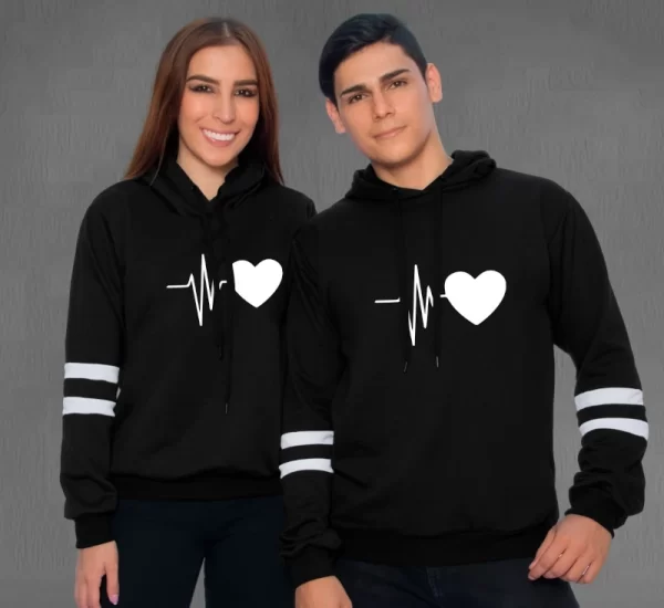 buzo saco hoodies parejas hbll y dbll corazon electrico klixmant store