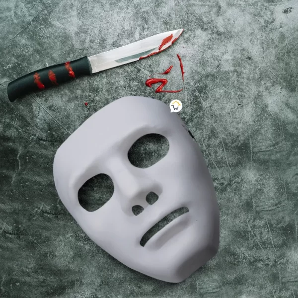 Máscara asesino sin rostro y expresión
