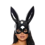 Mascara mujer conejo sexy en negro de media cara 1