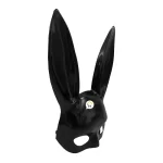 Mascara mujer conejo sexy en negro de media cara 3