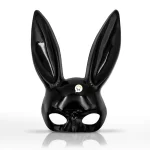 Mascara mujer conejo sexy en negro de media cara 5