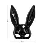 Mascara mujer conejo sexy en negro de media cara medidas