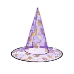 Sombrero de bruja transparente para halloween azul 1