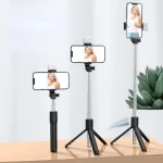 Palo selfie con trípode y luz LED