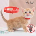 Collar anti pulgas para gato o perro pequeño rojo 2