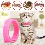 Collar anti pulgas para gato o perro pequeño rosado 2