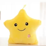 Almohada estrella luminosa amarillo