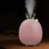 Humidificador aromatizador difusor aroma luz LED rosado