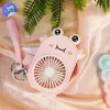 Llavero ventilador mini portátil recargable USB rosado