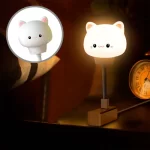 Luz led de noche usb kawaii gato