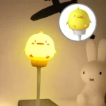 Luz led de noche usb kawaii pato