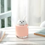 Mini Humidificador USB Animales Luz LED Difusor conejo