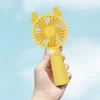 Mini Ventilador Recargable Portátil De Mano y Mesa amarillo