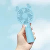 Mini Ventilador Recargable Portátil De Mano y Mesa azul