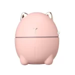 Mini humidificador USB luz LED gato difusor rosado