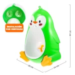 Orinal Portátil Infantil De Pingüino Para Pared Entrenamiento Niño verde 1