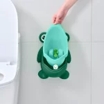 Orinal Portátil Infantil De Rana Para Pared Entrenamiento Niño verde 1