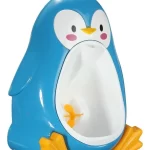 Orinal portátil infantil de pingüino-Azul