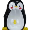 Orinal portátil infantil de pingüino-Negro