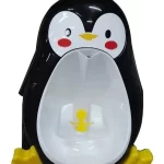 Orinal portátil infantil de pingüino-Negro