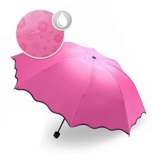Sombrilla Mágica Cambia Color Agua Protección Filtro rosado