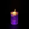 Vela de movimiento realista de luz cálida y base multicolor 4