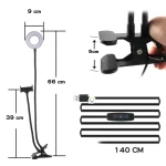 Aro de Luz + Pinza + Soporte Para Celular 2