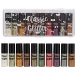 Kit 10 delineadores glitter punta pincel Trendy 1