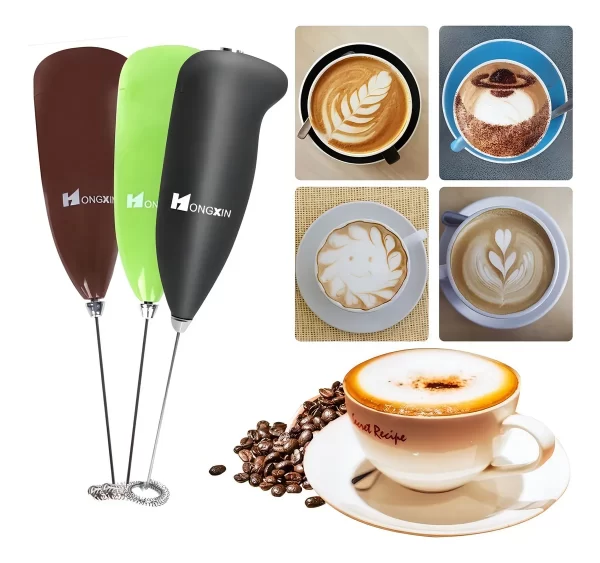Batidor Manual Electrico Cafe Espuma