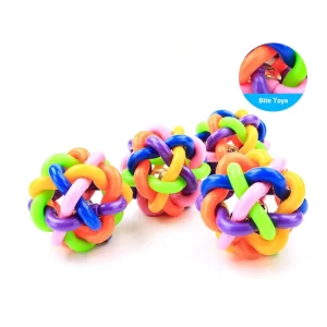 Pelota Nudo Multicolor Con Cascabel Para Gato