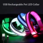 Collar Perro Gato Luminoso Led Recargable Usb 1