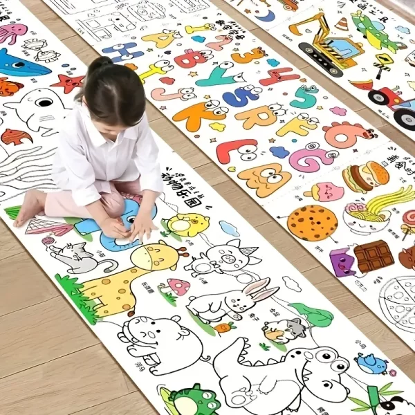 Rollo de Dibujos para Pintar o Recortar
