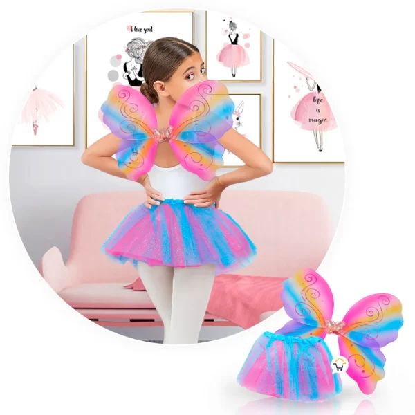 Disfraz Hada Mariposa Tutu Alas